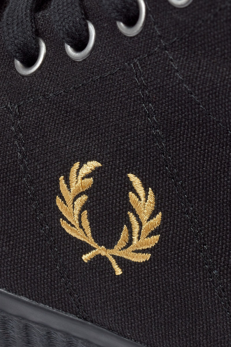 Fred Perry Hughes Mid Canvas Black/Champagne-37
