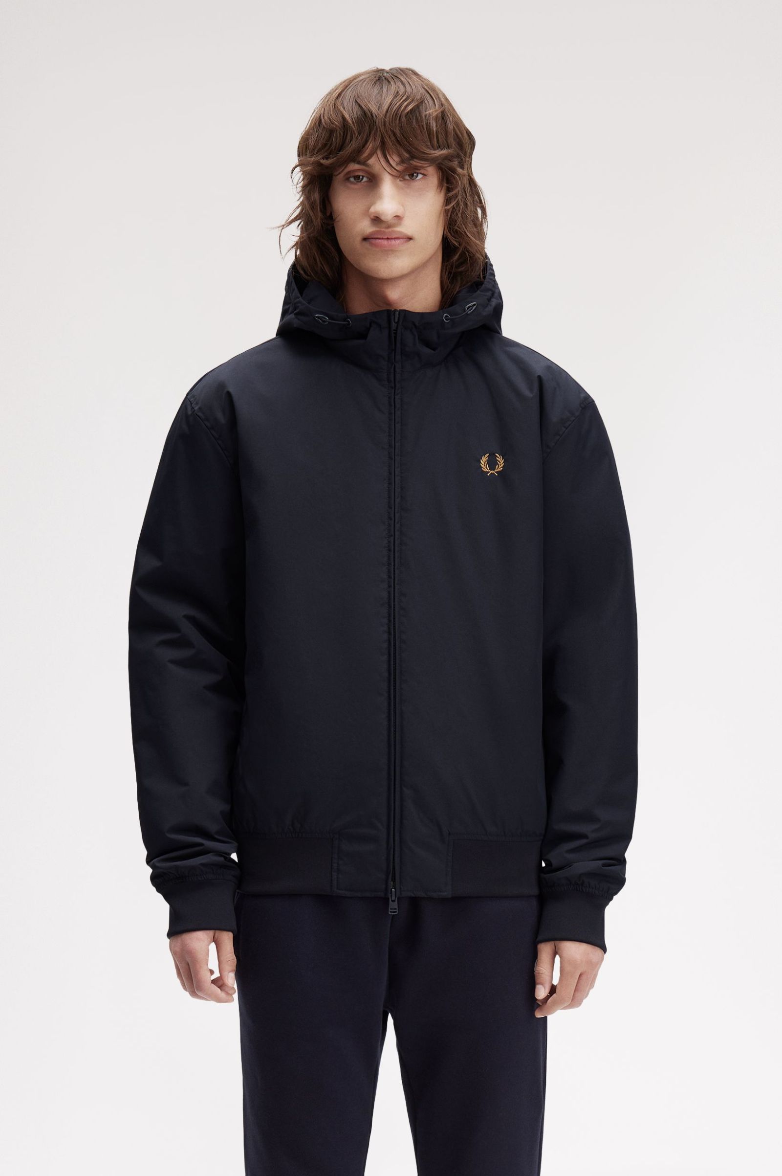 Fred Perry Hooded Brentham Jacket (Navy)