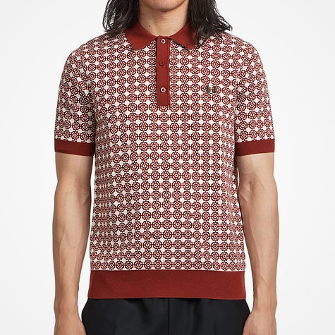 Fred Perry Floral Jacquard Shirt (Brandy)