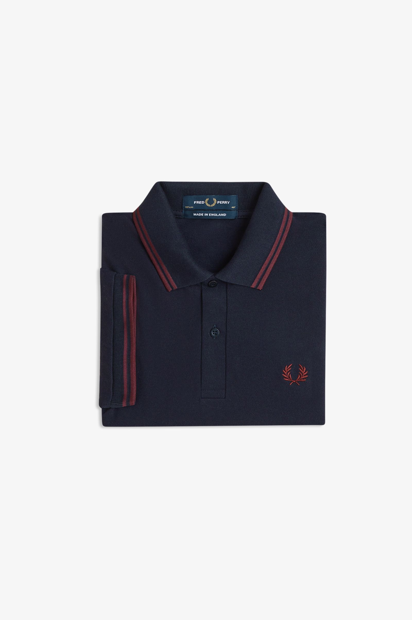 Fred Perry Made in England M12 Poloshirt (Navy/Oxblood)
