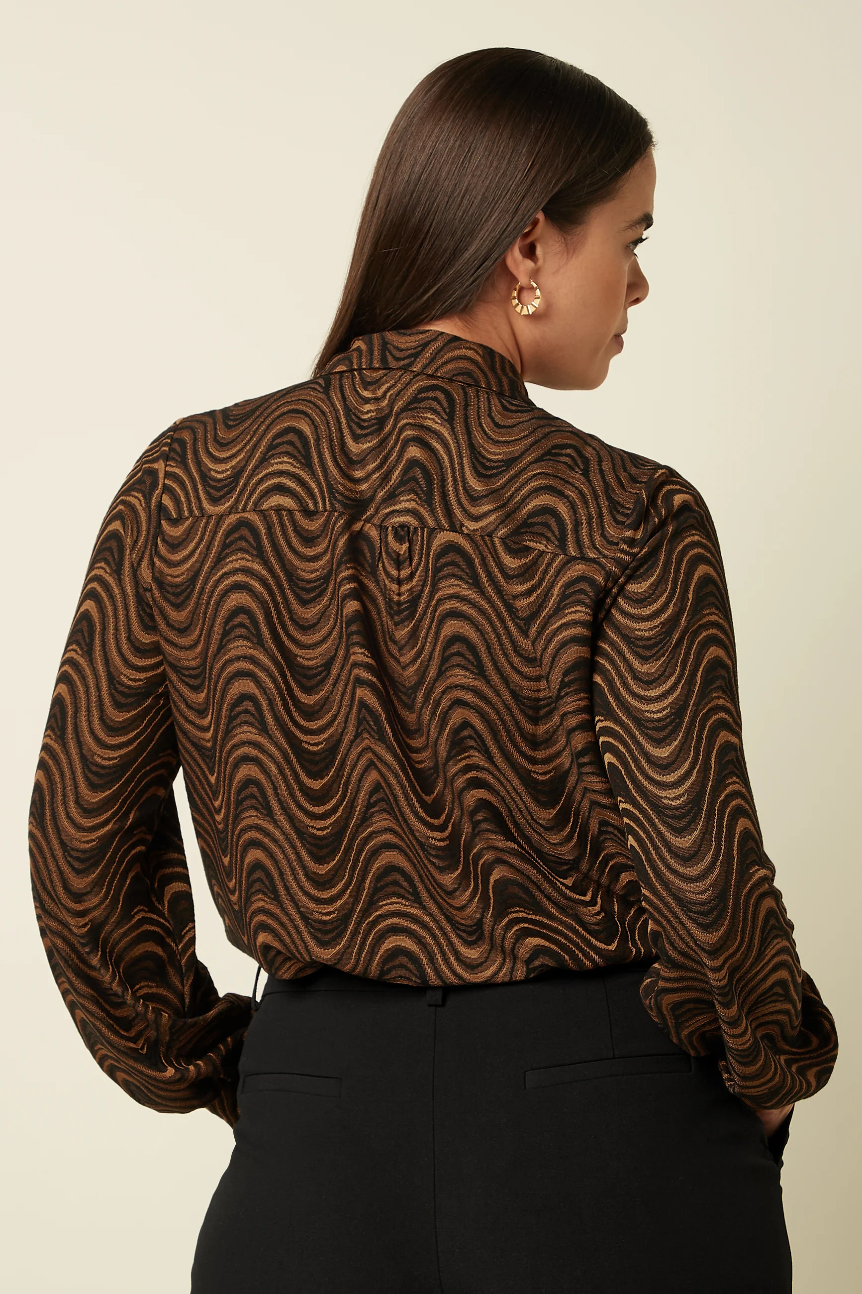 King Louie Maisie Blouse Jackie Jacquard (Black)