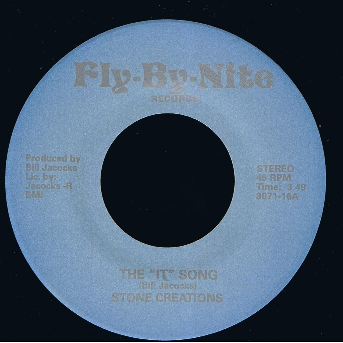 Stone Creations - The 'It' Song / Hands On A Golden Key (7")