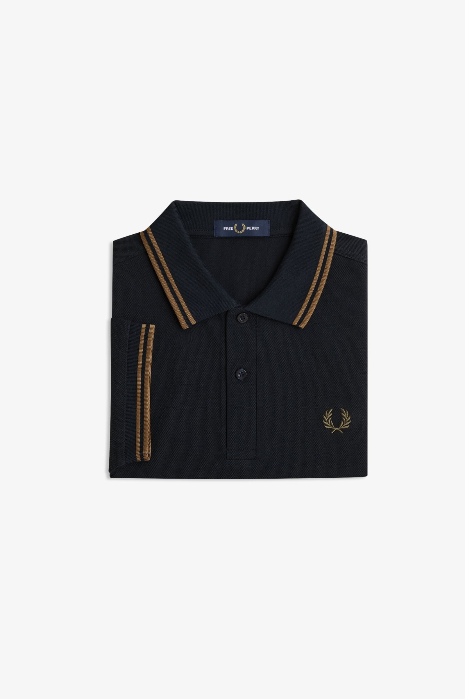 Fred Perry Twin Tipped Fred Perry Shirt (Navy/Bronze) 