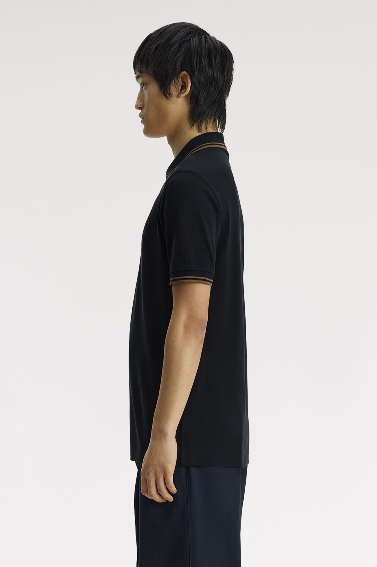 Fred Perry Twin Tipped Fred Perry Shirt (Navy/Bronze) 