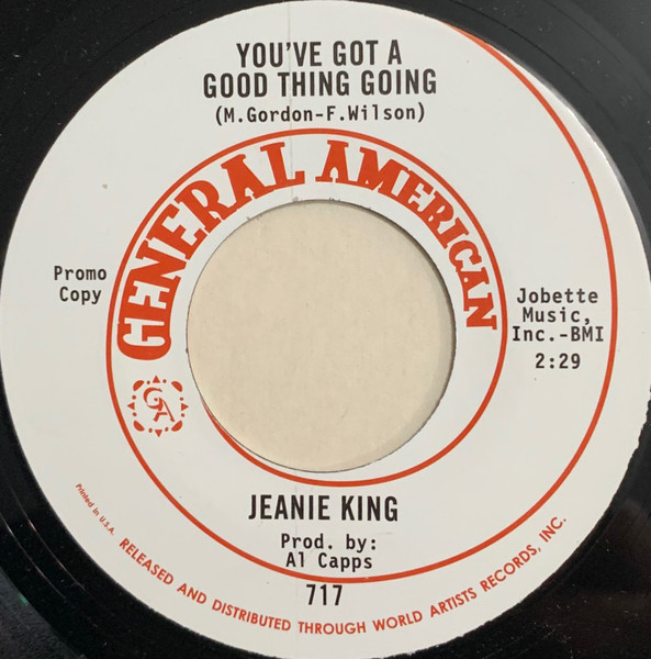 Jeanie King / The Velvet Satins – You've Got A Good Thing Going / Nothing Can Compare To You (7")             