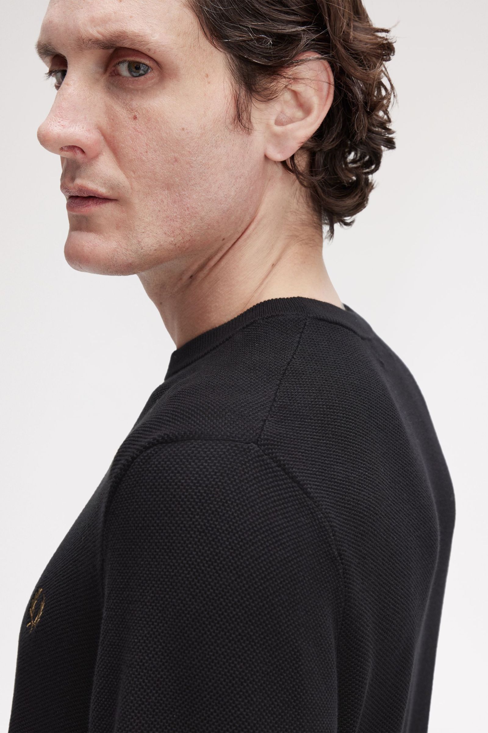 Fred Perry Piqué Stitch Jumper (Black)