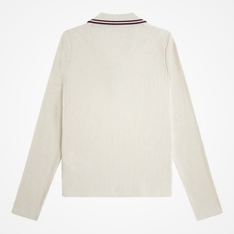Fred Perry Twin Tipped Ribbed Polo Shirt (Ecru)
