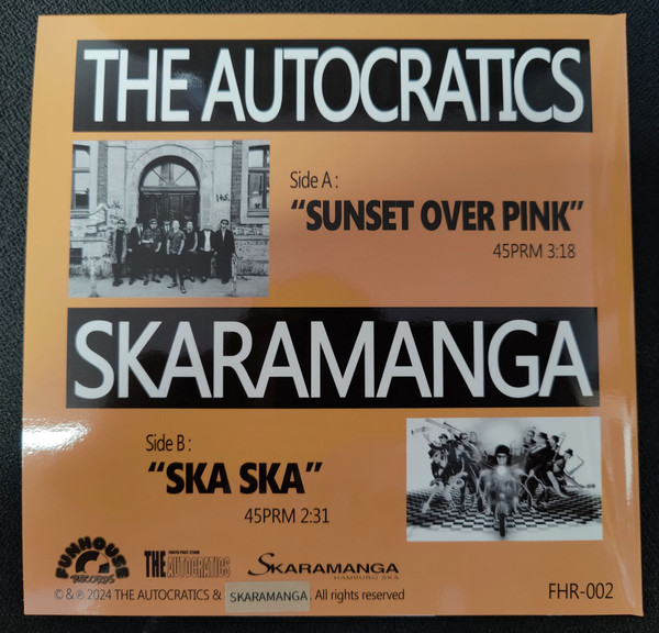 The Autocratics / Skaramanga – Sunset Over Pink / Ska Ska (7")