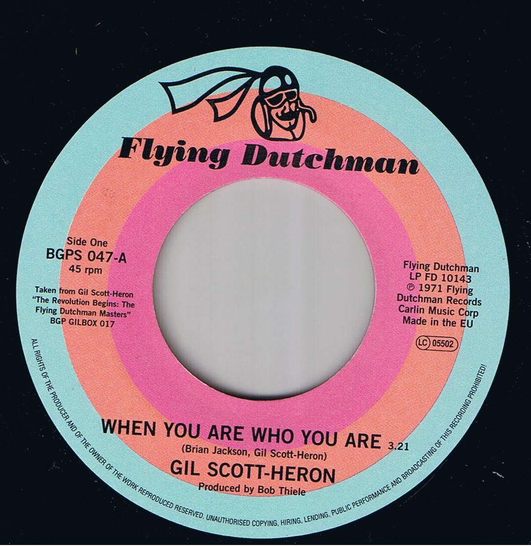 Gil Scott Heron - When You Are Who You Are / Free Will (Alt. Take 1) (7")