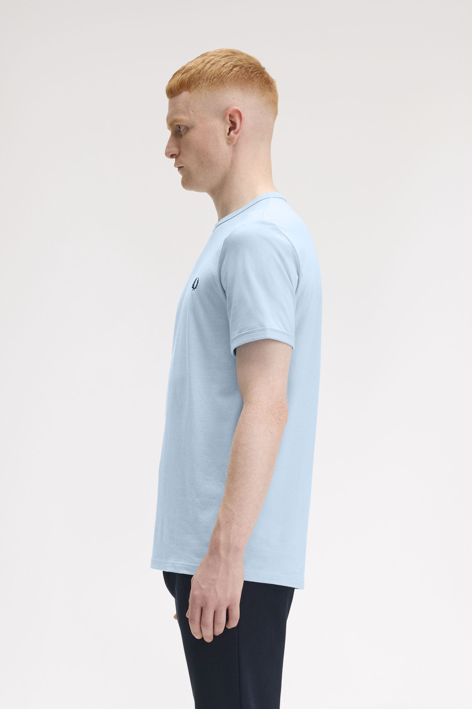 Fred Perry Ringer T-Shirt in Light Smoke