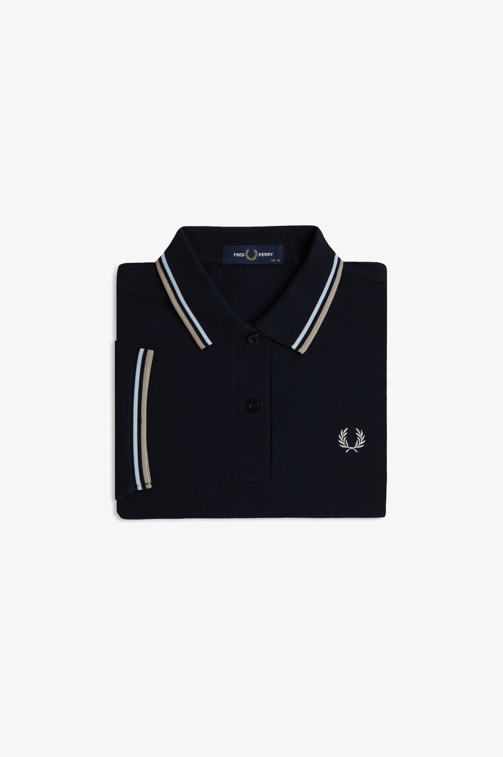 Fred Perry Twin Tipped Polo Shirt (Navy/Light Ice/Warm Oat)
