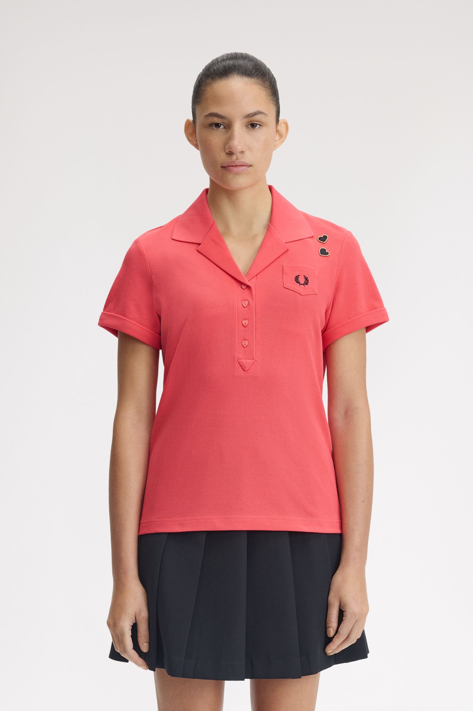 Fred Perry Amy Winehouse Pocket Detail Polo Shirt (Flamingo Tan)