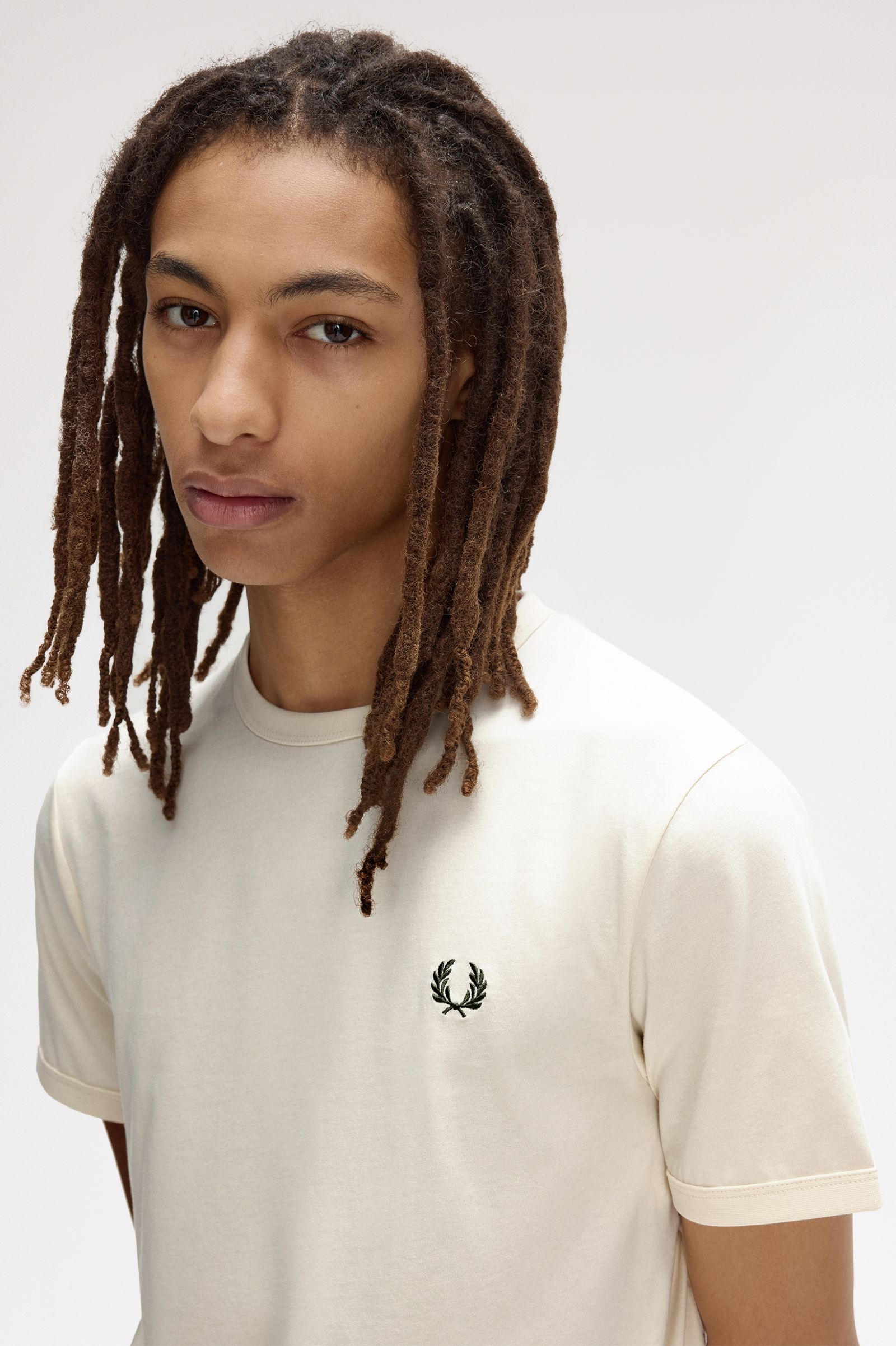 Fred Perry Ringer T-Shirt (ECRU)