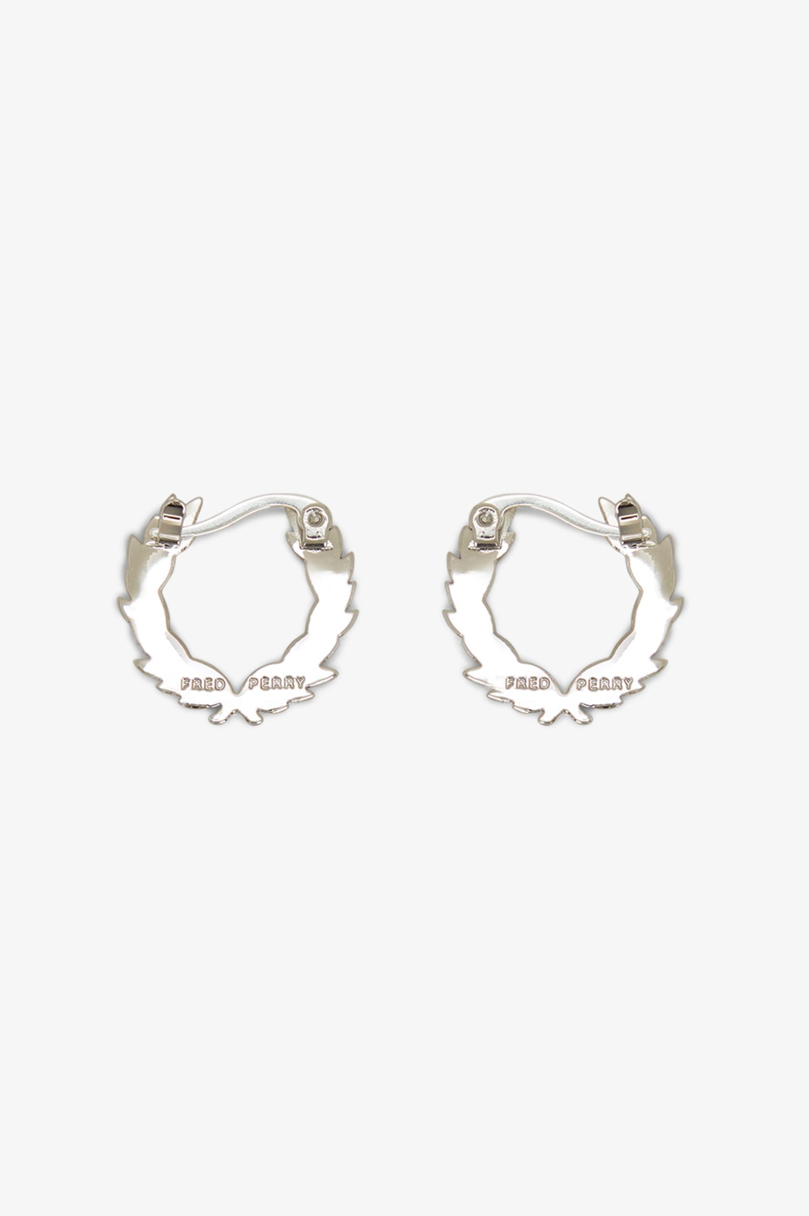 Fred Perry Laurel Wreath Mini Earrings (Shiny Silver)
