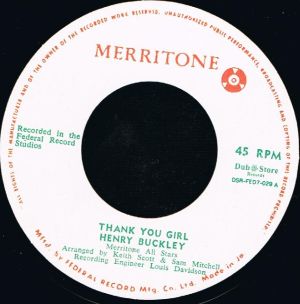 Henry Buckley - Thank You Girl / Take Me Back (7")