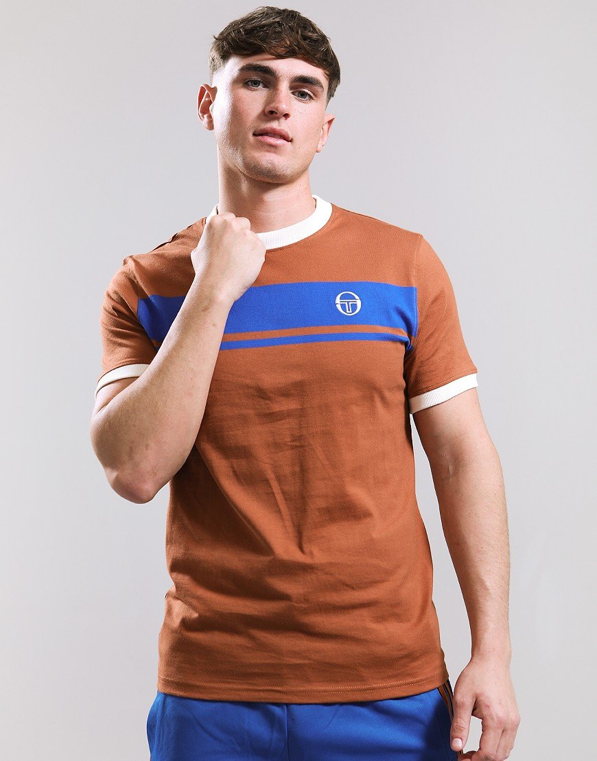 Sergio Tacchini Master T-Shirt in Mocha Bisque 