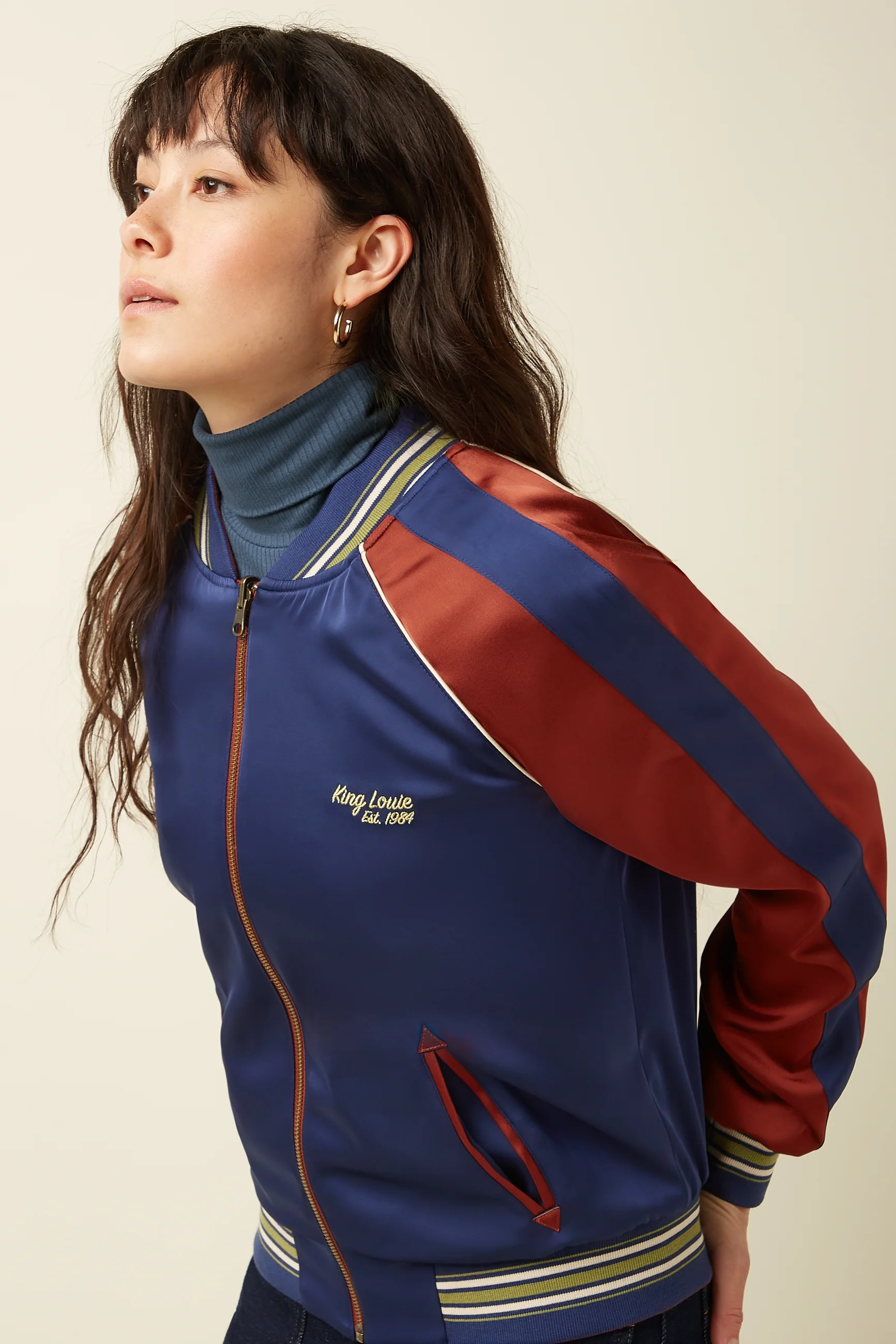 King Louie Bomber Jacket Pavonini (Rio Red)