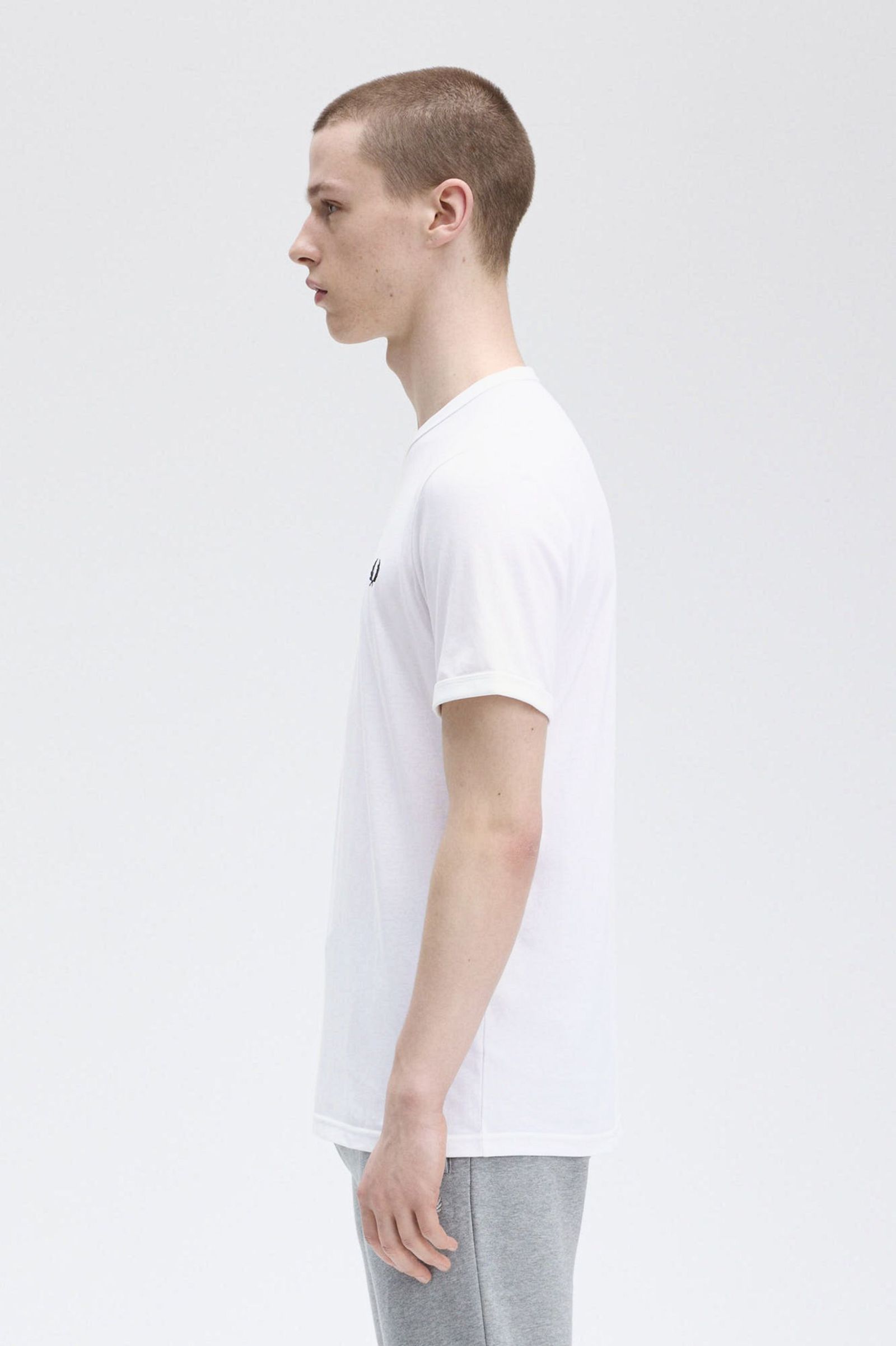 Fred Perry Ringer T-Shirt in White