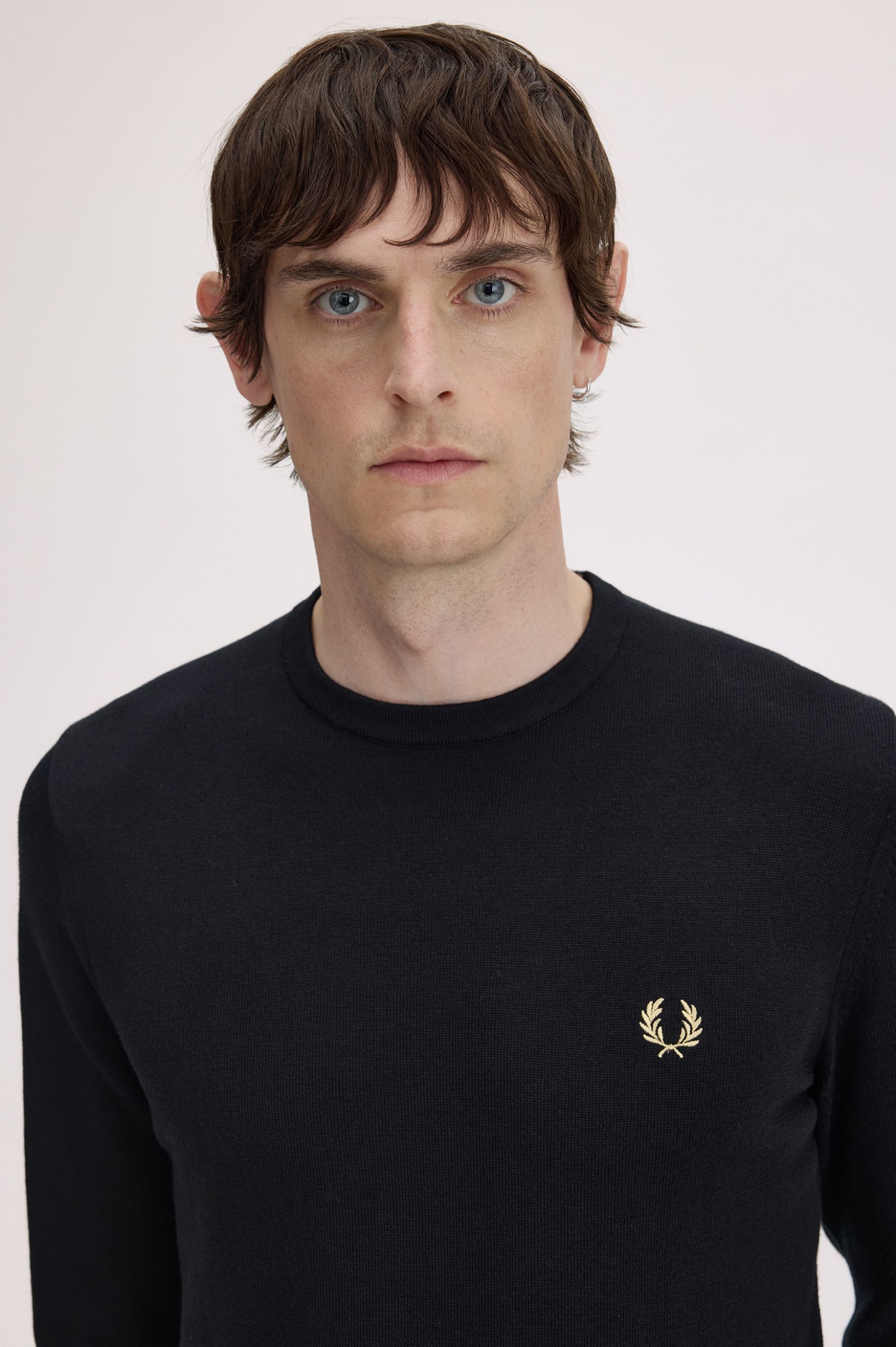 Fred Perry Crew Neck Jumper (Black)