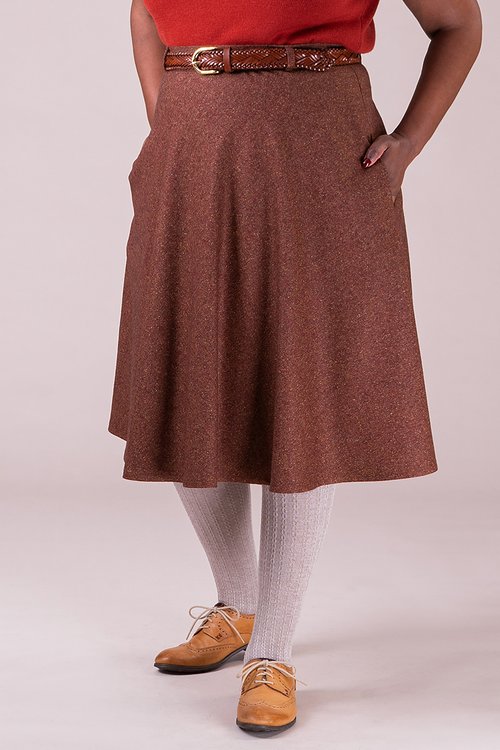 Emmy Design jazzy A-Line Skirt Cinnamon-40