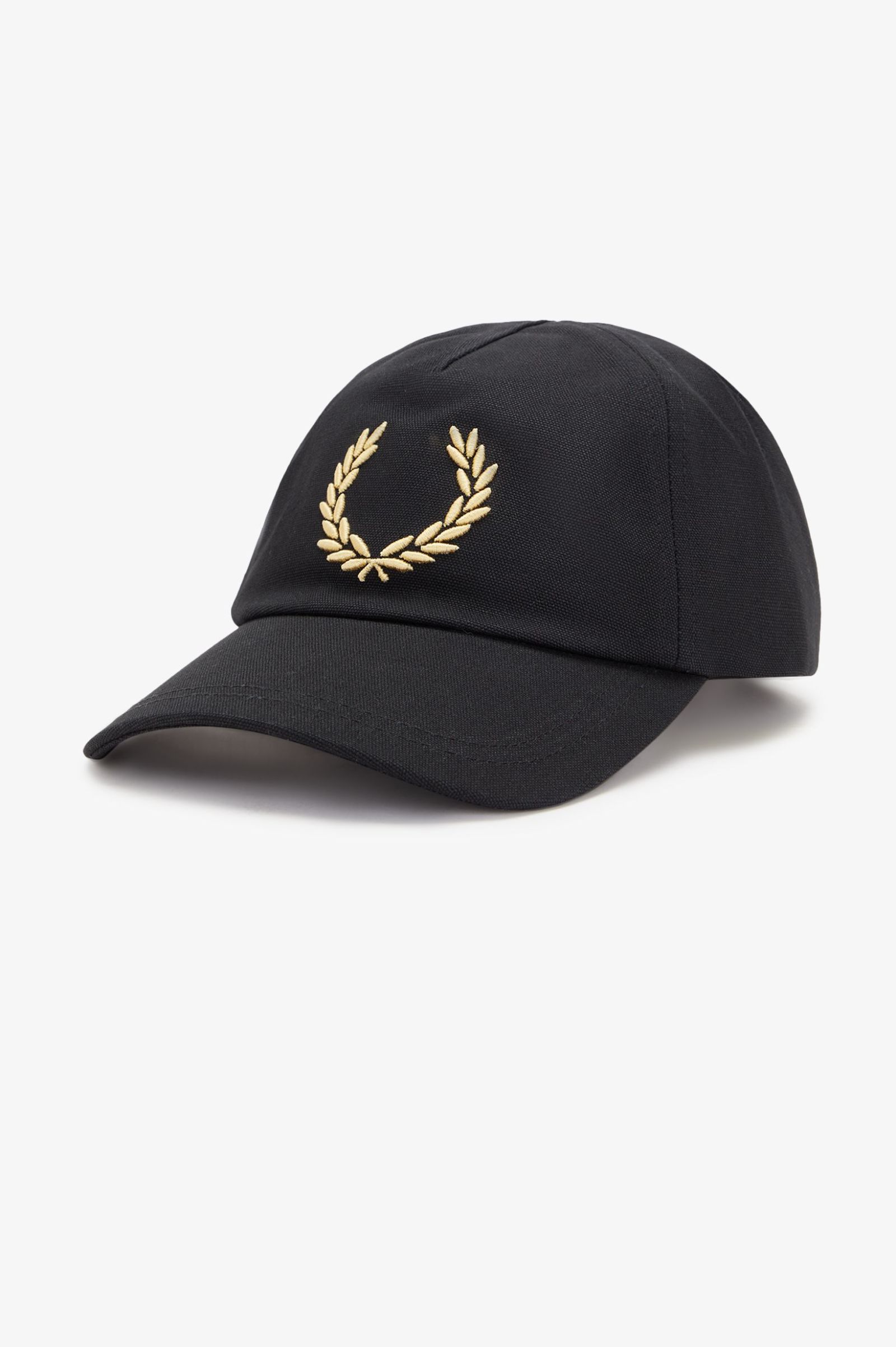 Fred Perry Bold Branding Canvas Cap (Black/Champagne)