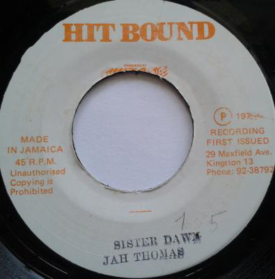 Jah Thomas - Sister Dawn / Version (7")