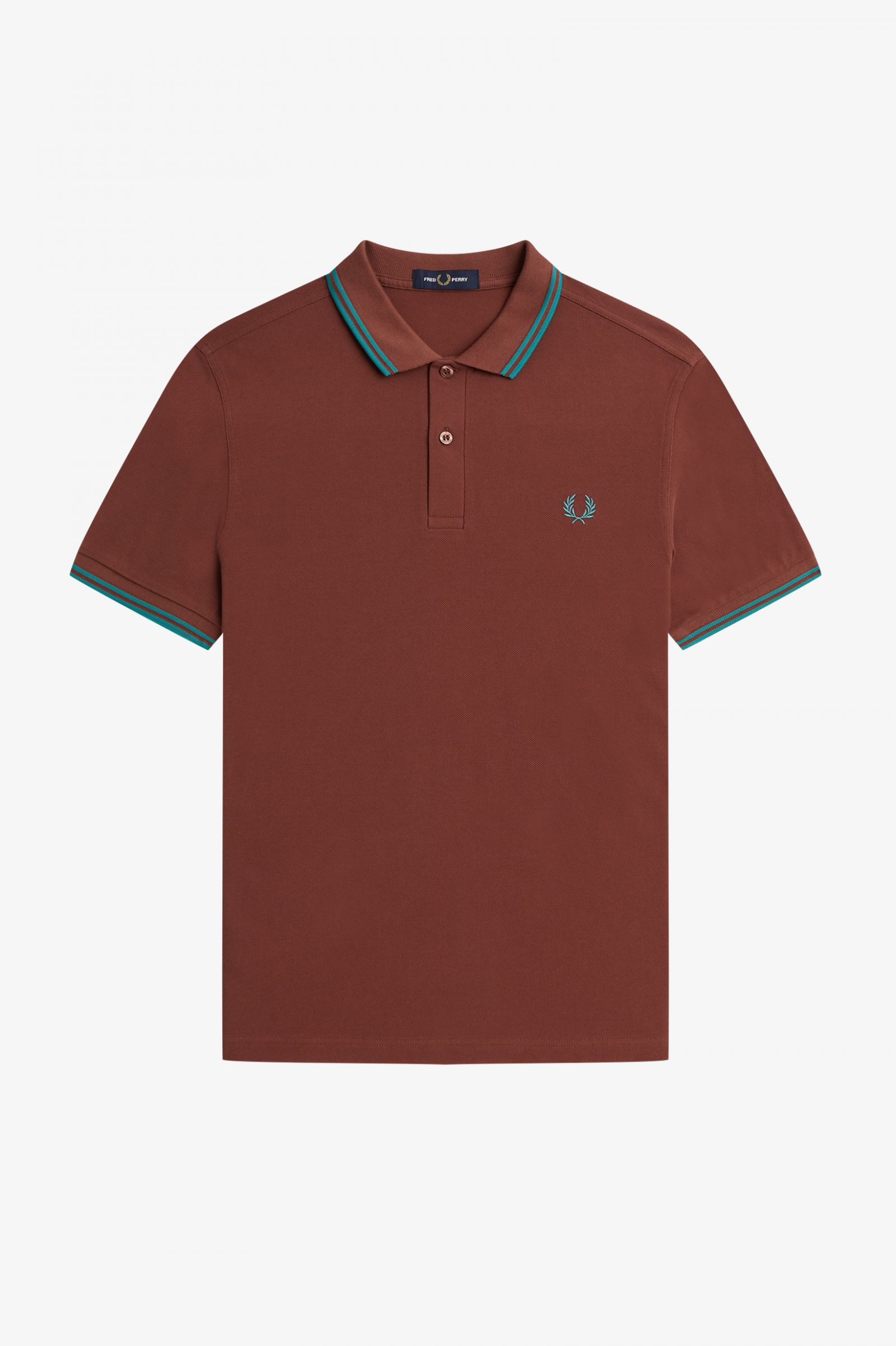Twin Tipped Fred Perry Shirt in Whiskey Brown