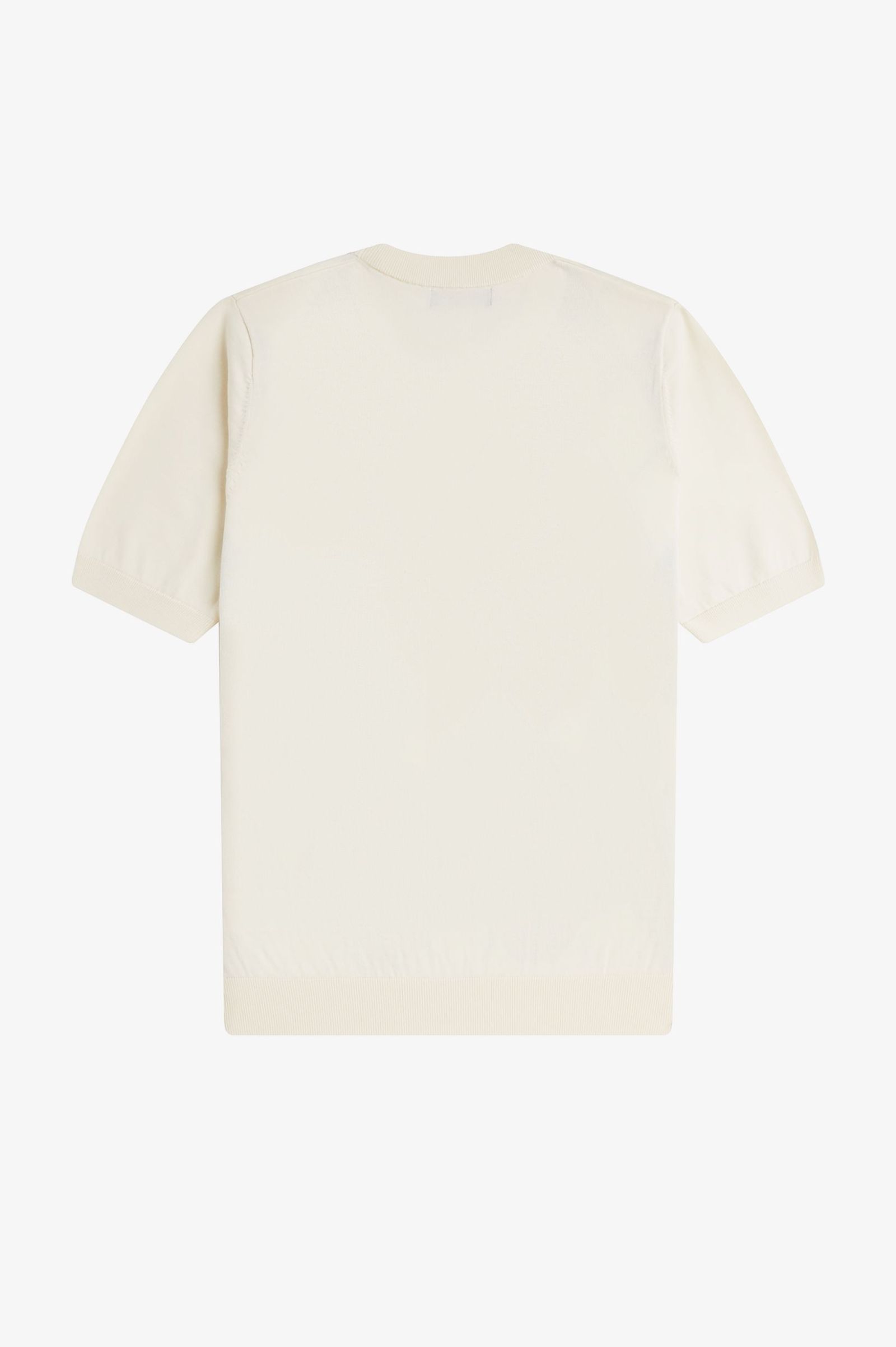 Fred Perry Argyle Knitted T-Shirt (Ecru)