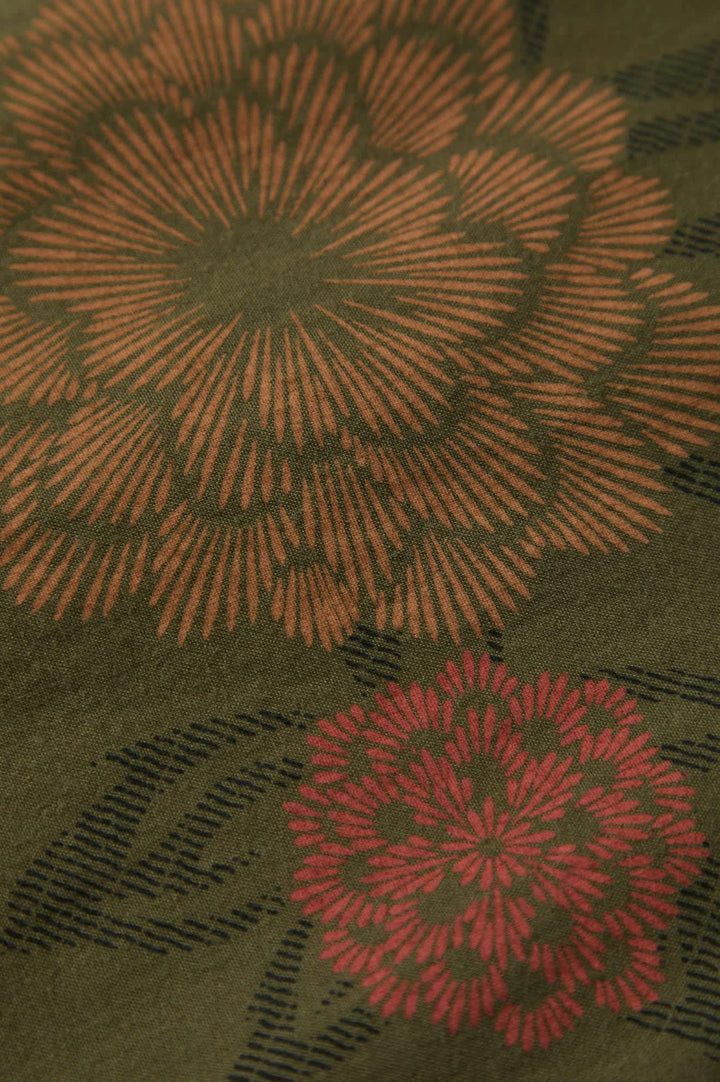 Brixton Charter Print S/S WVN Shirt in Ivy Green/Panterly Floral 