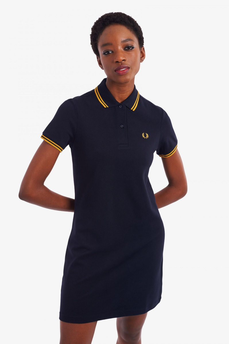 Fred Perry Twin Tipped Shirt Dress D3600 Navy-10