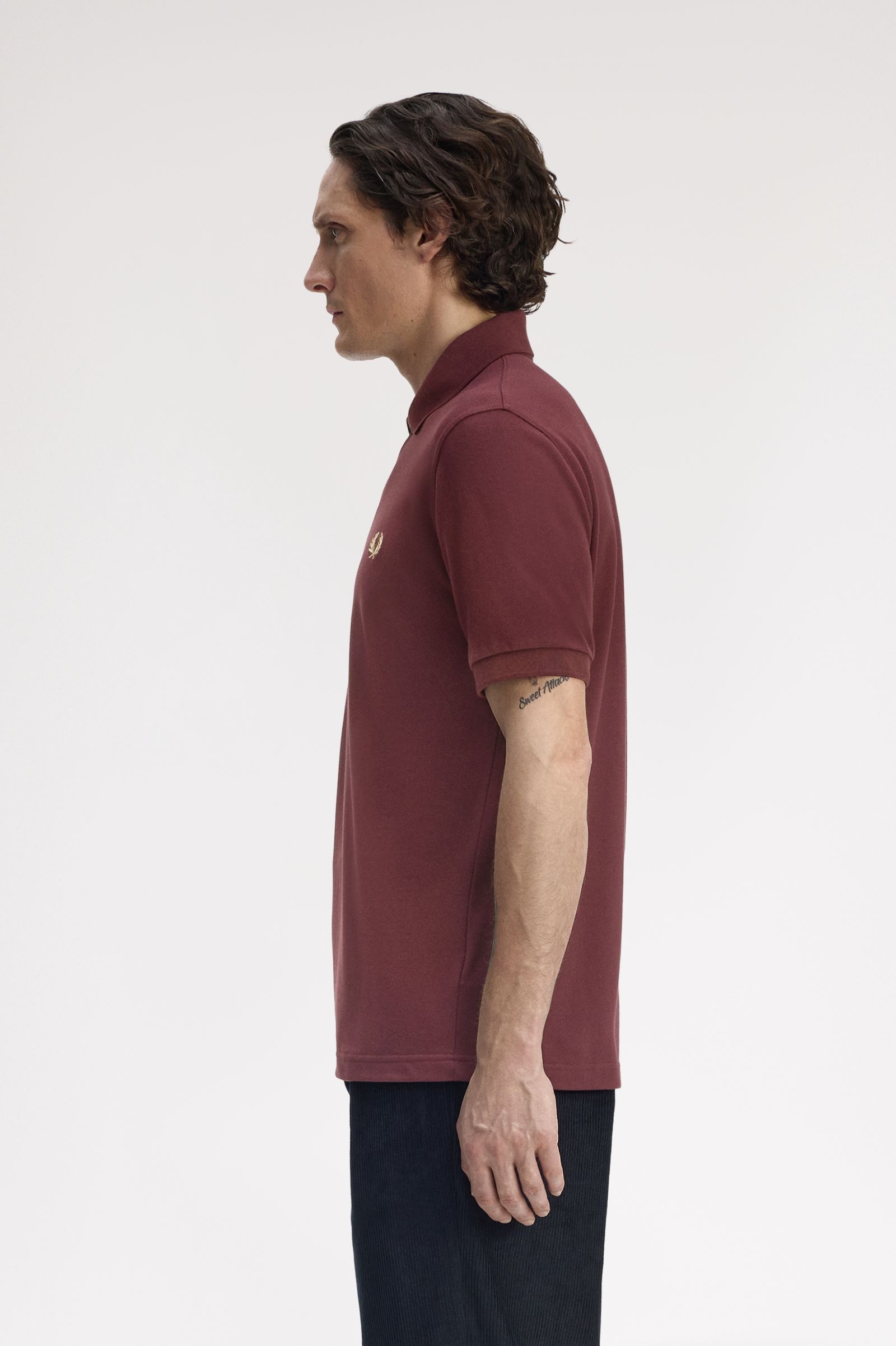 Fred Perry Made in England M3 Poloshirt (Oxblood/Champagne)
