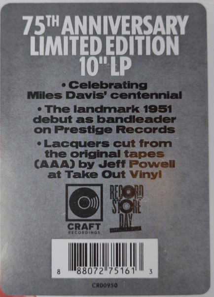 Miles Davis – The New Sounds   (10")     RSD 26