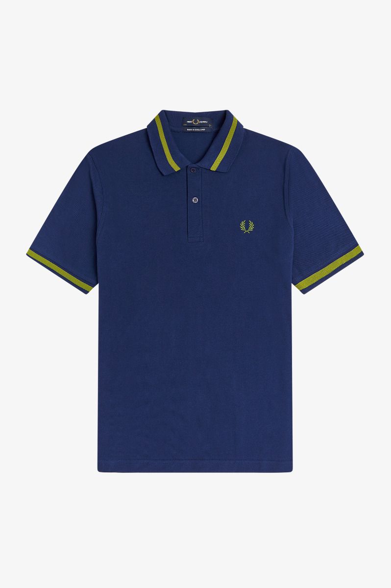 Fred Perry Made In England Single Tipped Polo Shirt M2 French Navy-38