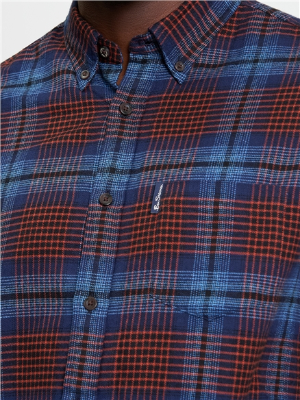 Ben Sherman Ombre Check Shirt (Marine)