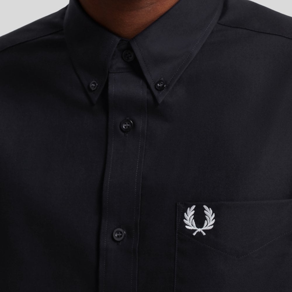 Fred Perry Hemd Oxford Kurzarm Navy M8502-S