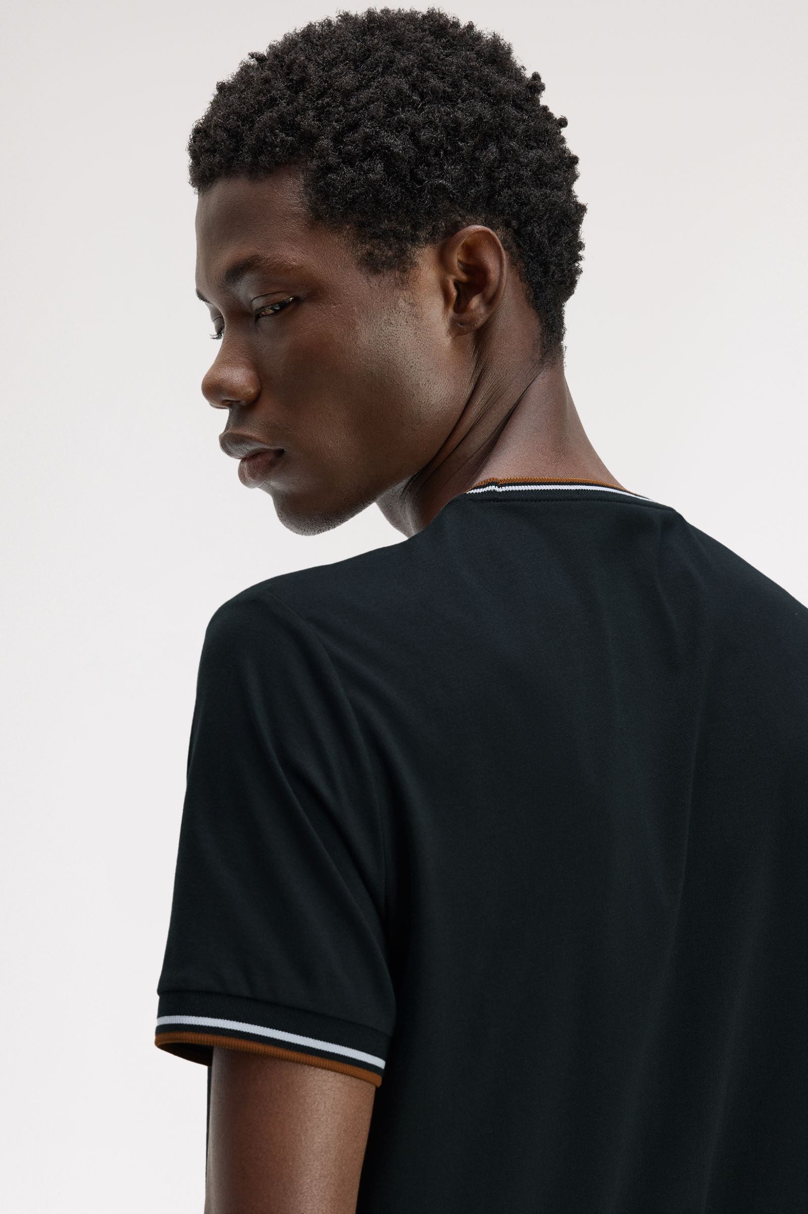 Fred Perry Twin Tipped T-Shirt (Night Green/Dusky Blue/Dark Caramel)