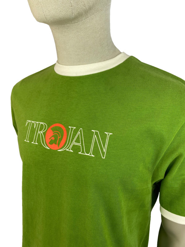 Trojan Outline Logo Tee Green-M
