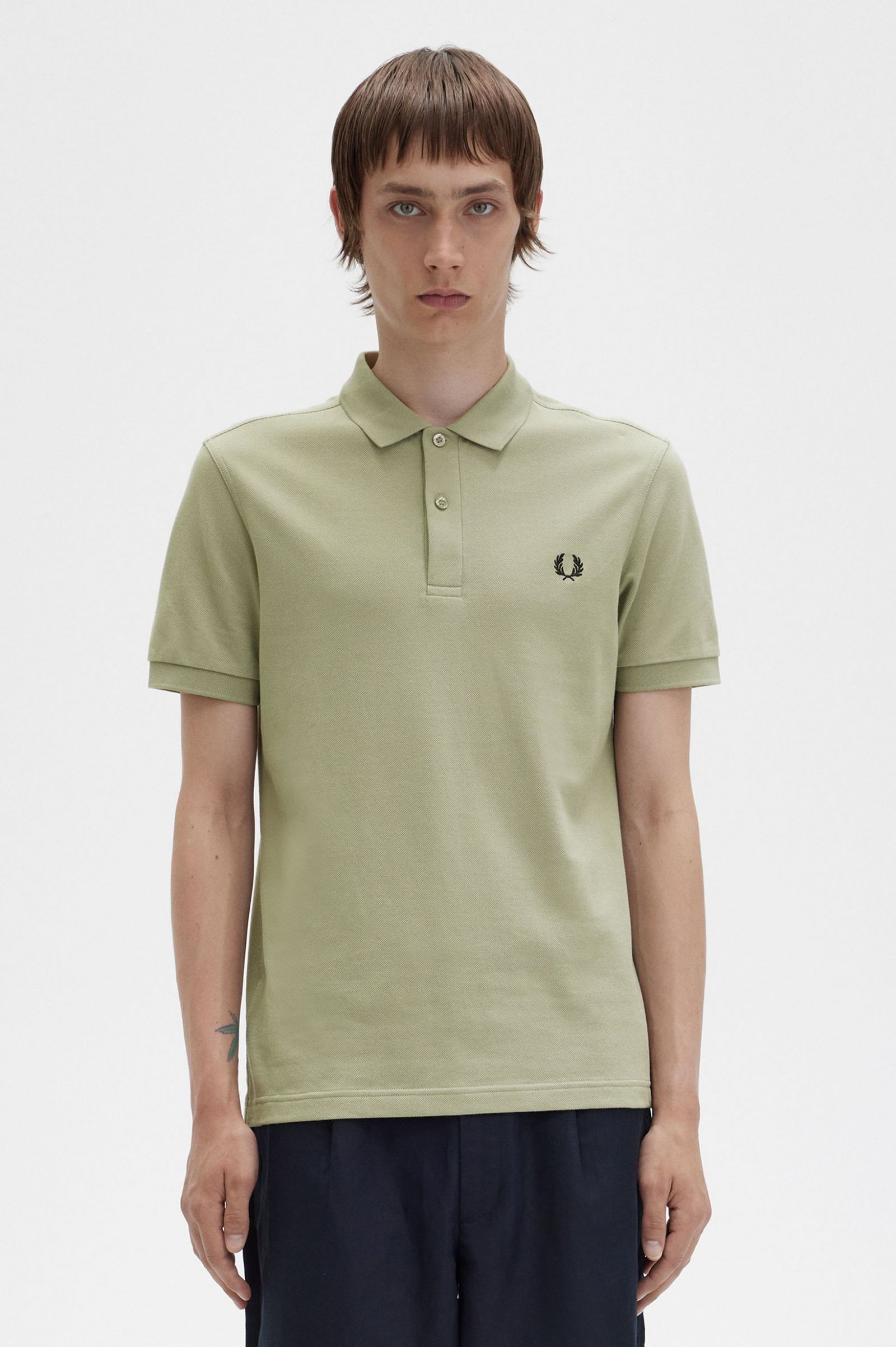 Fred Perry Plain Shirt in Seagrass