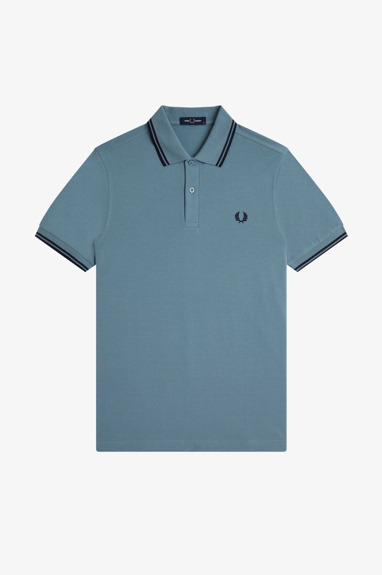 Fred Perry Twin Tipped Shirt in Stockport Blue/ Navy/ Navy