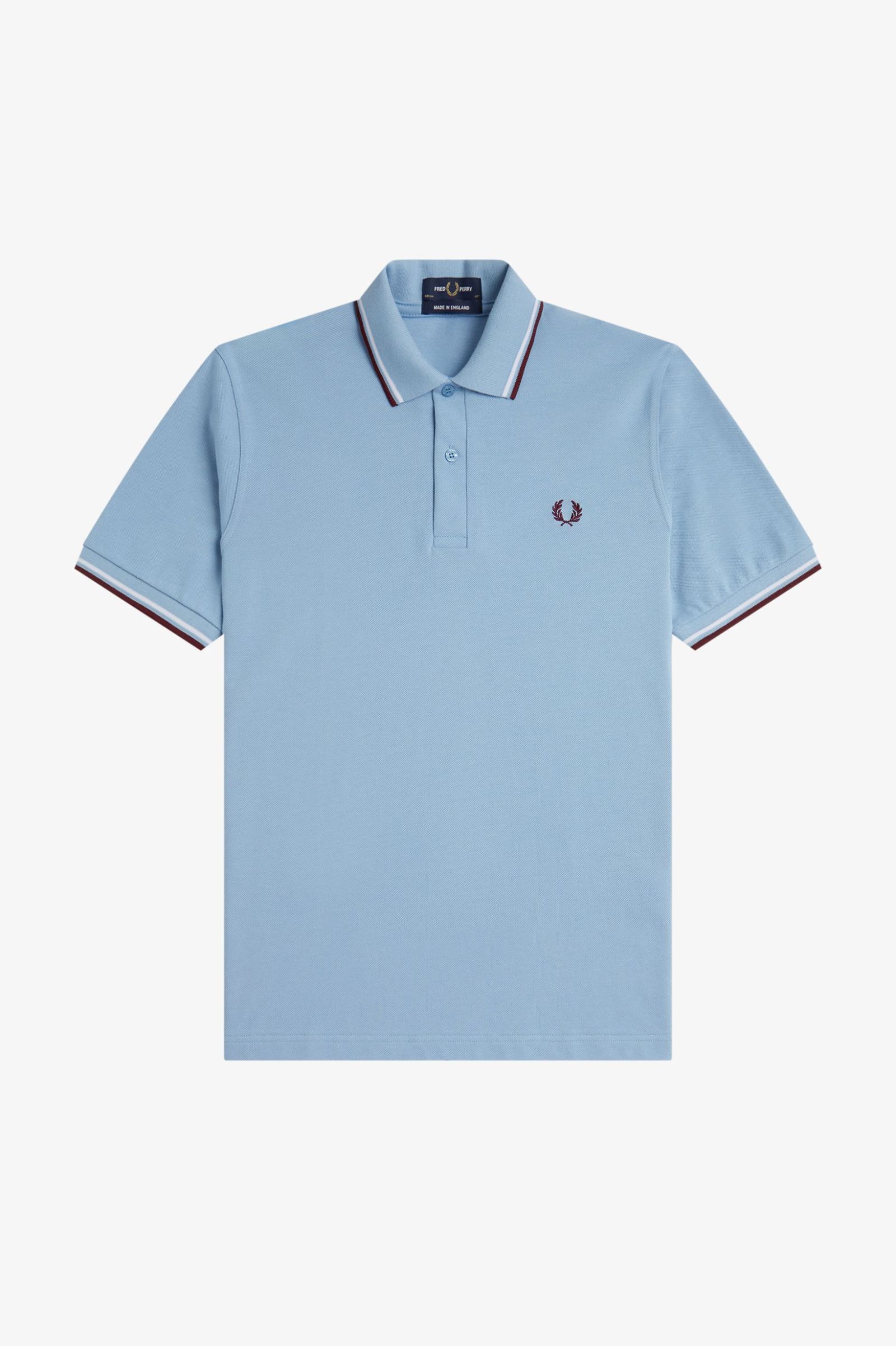 Fred Perry Made in England M12 Polo Shirt (Sky)