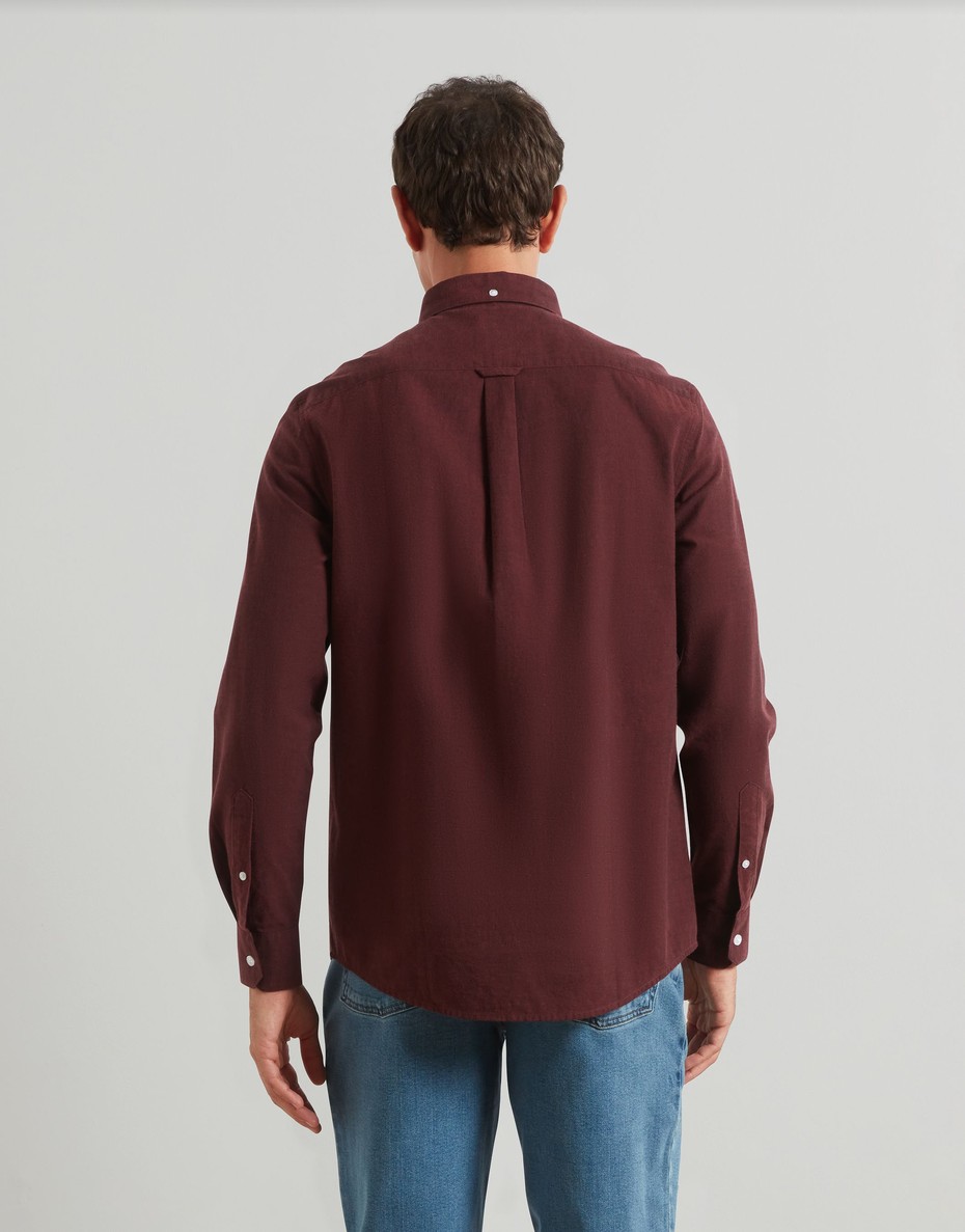Farah Steen Casual Longsleeve (Bordeaux Marl)