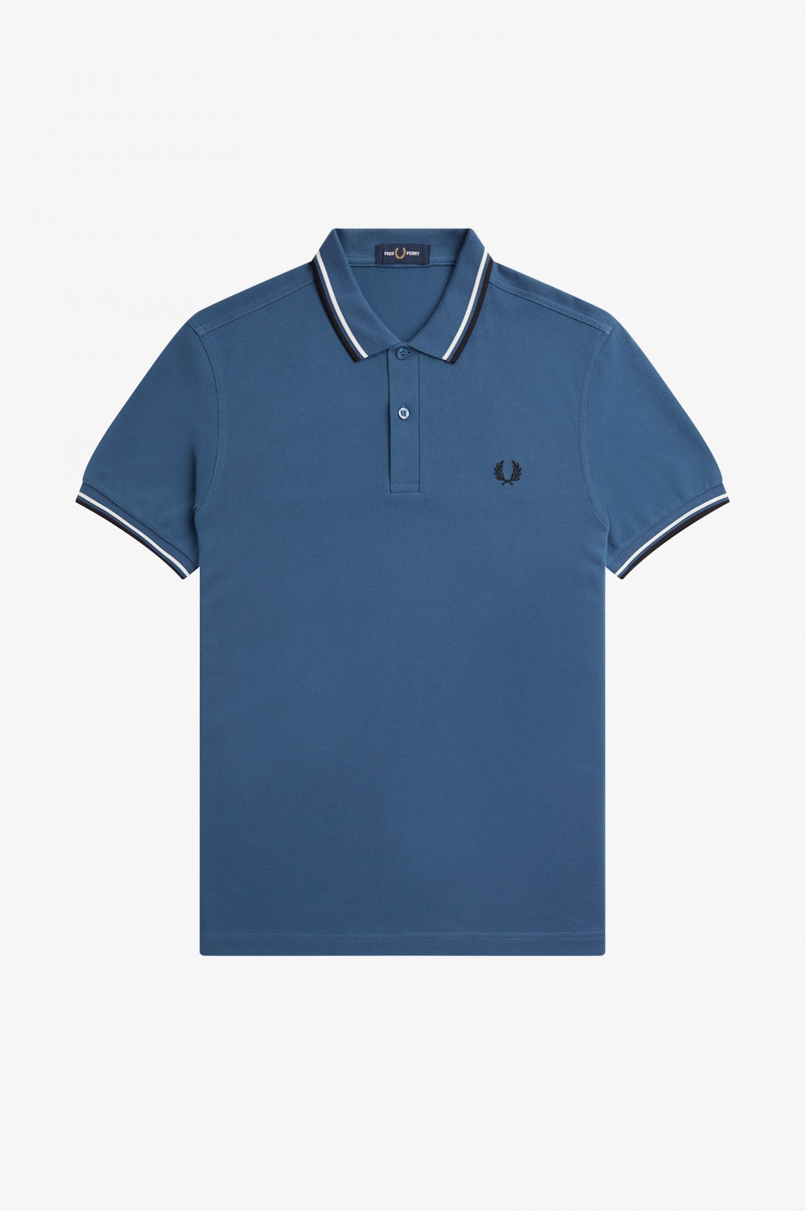 Fred Perry Twin Tipped Poloshirt in Midnightblue/Snowwhite/Black
