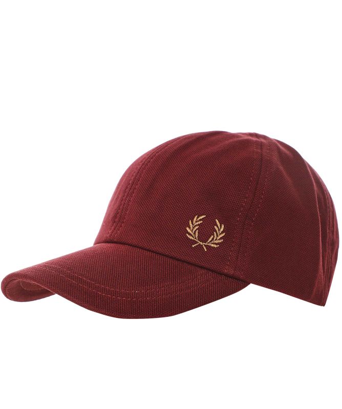 Fred Perry Pique Classic Cap in Oxblood/Shadestone 