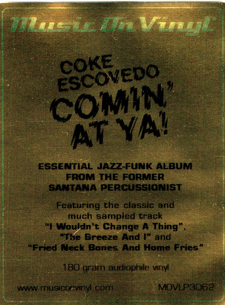 Coke Escovedo – Comin' At Ya! (LP)  
