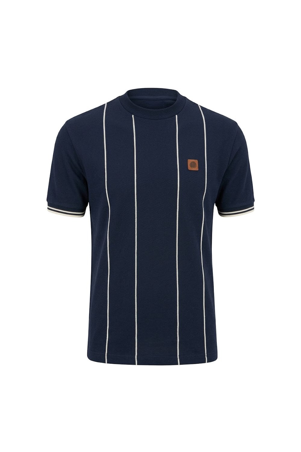 Trojan Chain Stitch Pique T-Shirt (Navy) TR/9084