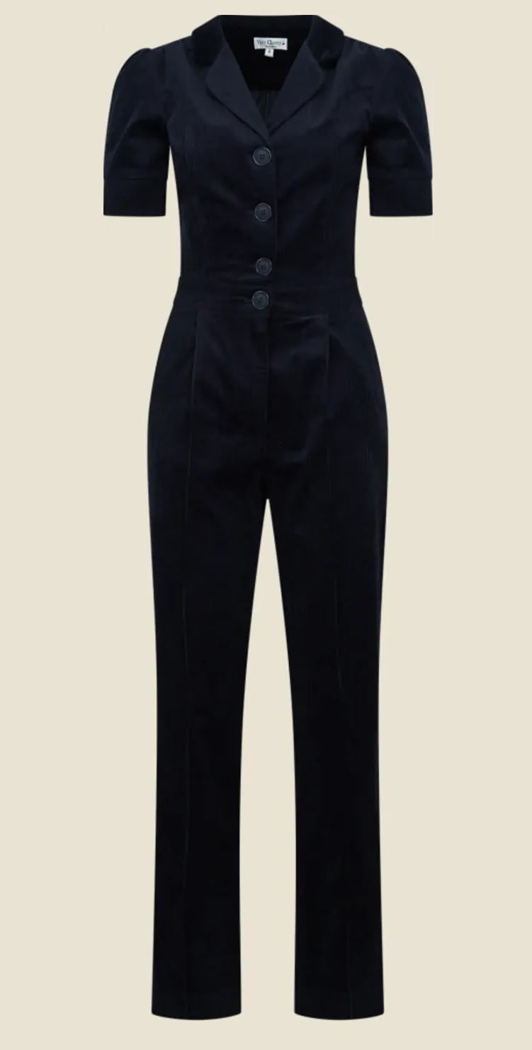 Very Cherry Classic Jumpsuit Corduroy (Marino)