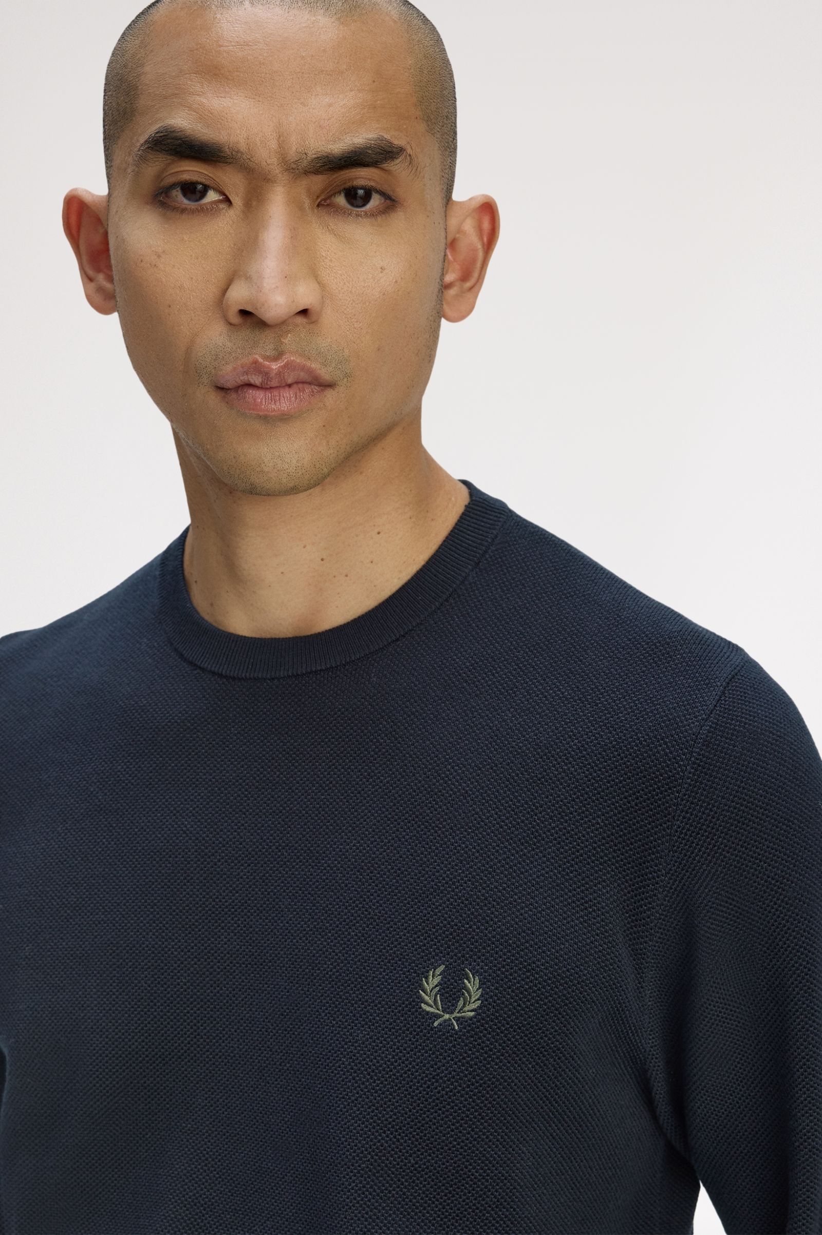 Fred Perry Pique Stitch Jumper (Navy)