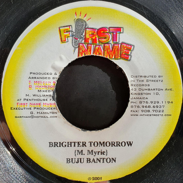 Buju Banton – Brighter Tomorrow / Version Herbalist (7")                   