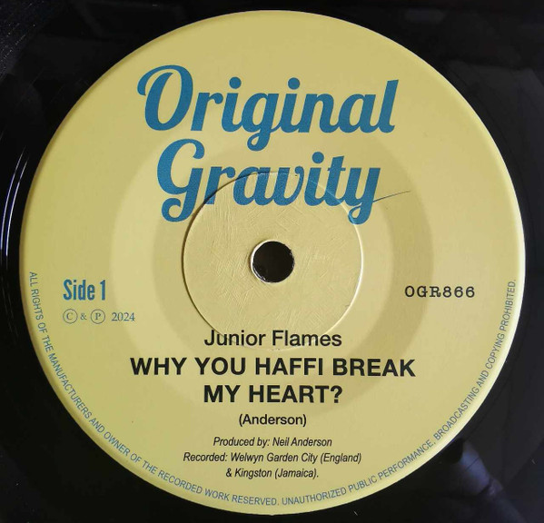Junior Flames, Woodfield Rd Allstars – Why You Haffi Break My Heart ? (7")