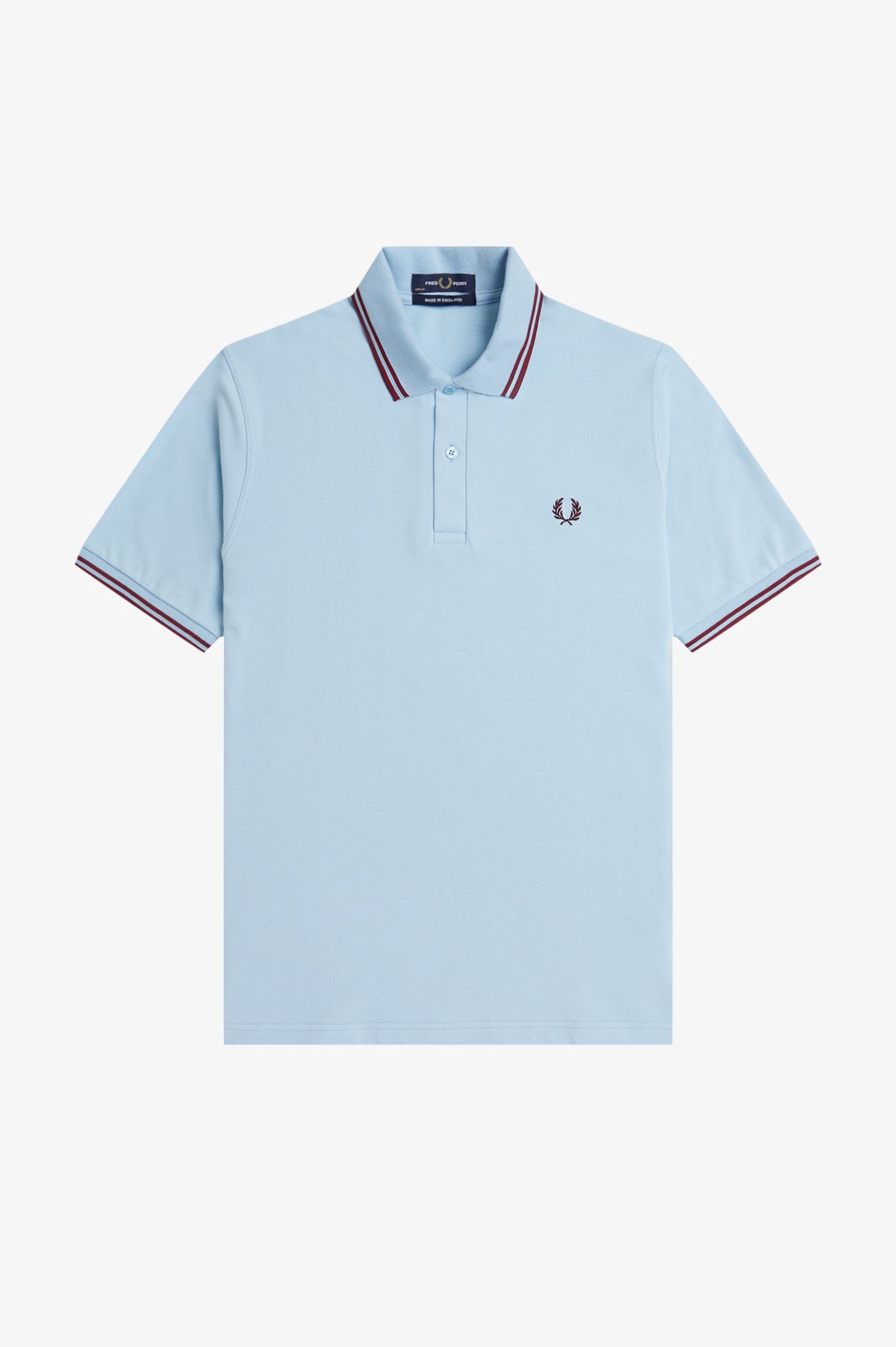 Fred Perry Made in England M12 Polo Shirt (Mineralblue/Maroon)